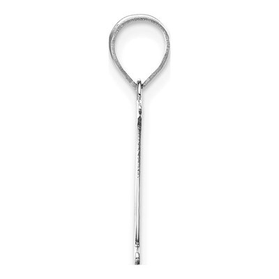 14K White Gold Letter N Pendant – view 3