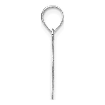 14K White Gold Letter O Pendant – view 3