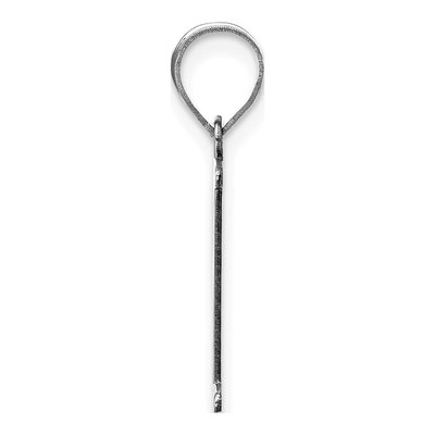 14K White Gold Letter P Pendant – view 3