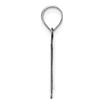 14K White Gold Letter R Pendant – view 3