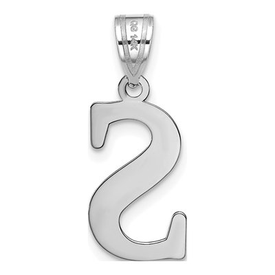 14K White Gold Letter S Pendant – view 4