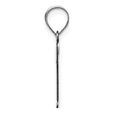14K White Gold Letter T Pendant – view 3