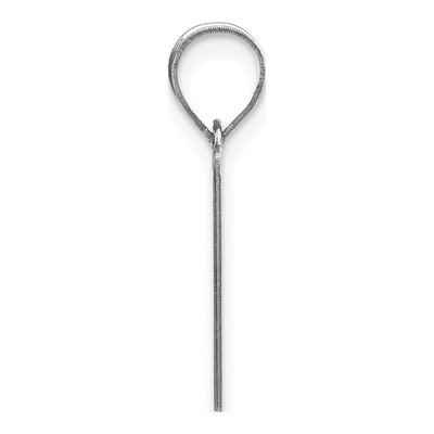 14K White Gold Letter V Pendant – view 3