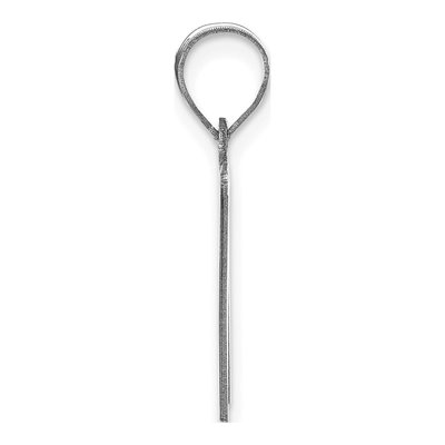 14K White Gold Letter W Pendant – view 3