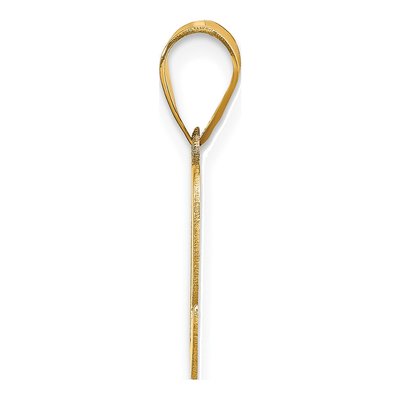 14K Yellow Gold Script Letter C Pendant – view 3