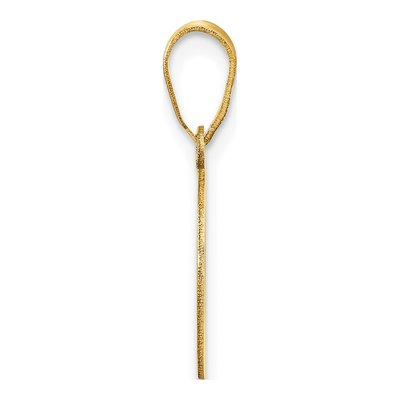 14K Yellow Gold Script Letter D Pendant – view 3