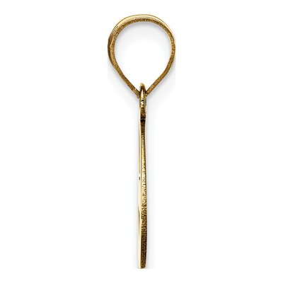 14K Yellow Gold Script Letter E Pendant – view 3