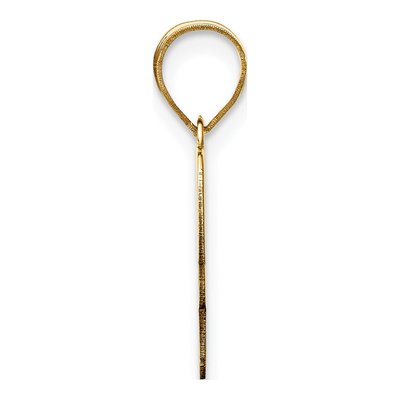 14K Yellow Gold Script Letter H Pendant – view 3