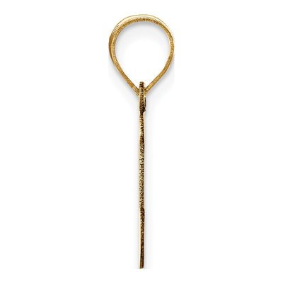 14K Yellow Gold Script Letter I Initial Pendant – view 3