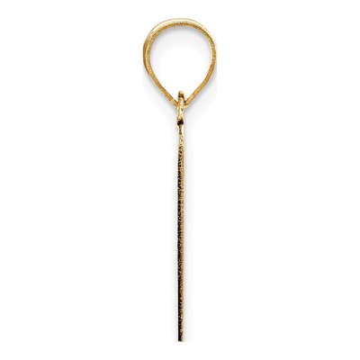 14K Yellow Gold Script Letter J Pendant – view 3