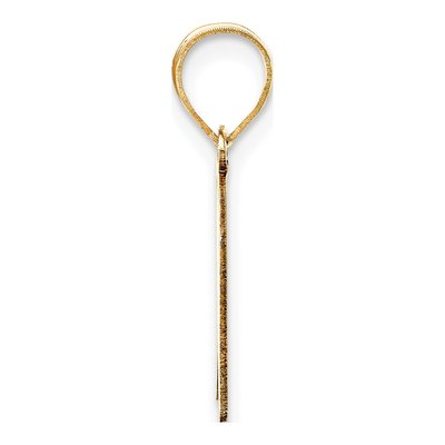 14K Yellow Gold Script Letter K Pendant – view 3