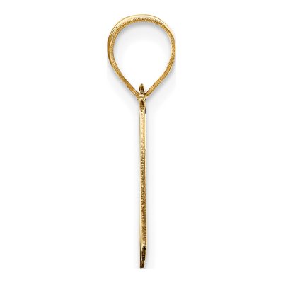 14K Yellow Gold Script Letter M Pendant – view 3