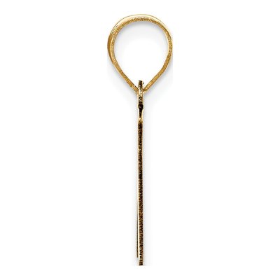 14K Yellow Gold Script Letter N Pendant – view 3