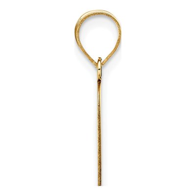 14K Yellow Gold Script Letter O Pendant – view 3