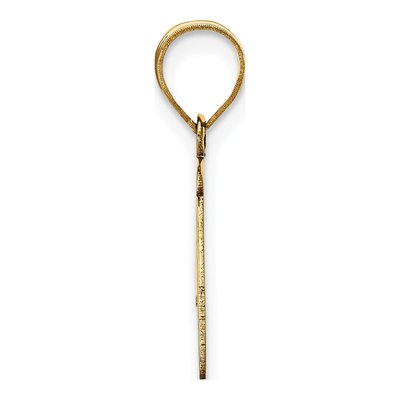 14K Yellow Gold Script Letter P Pendant – view 3