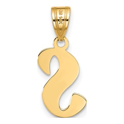14K Yellow Gold Script Letter S Pendant – view 4