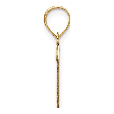 14K Yellow Gold Script Letter T Pendant – view 3