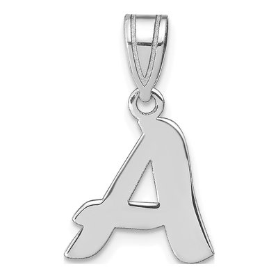 14K White Gold Letter A Pendant