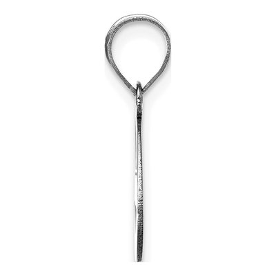 14K White Gold Script Letter E Pendant – view 3