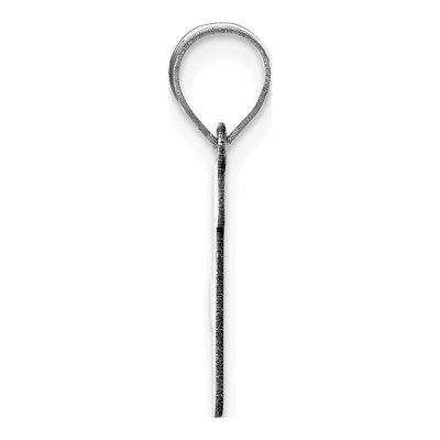 14K White Gold Script Letter F Pendant – view 3