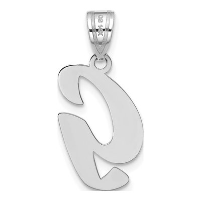 14K White Gold Script Letter G Pendant – view 4
