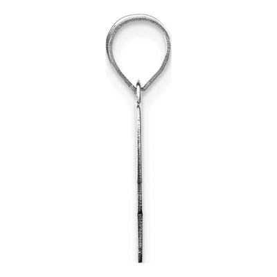 14K White Gold Script Letter H Pendant – view 3
