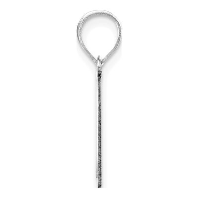 14K White Gold Letter K Pendant – view 2