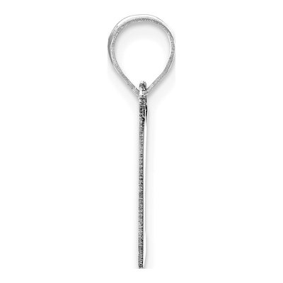 14K White Gold Script Letter L Pendant – view 3