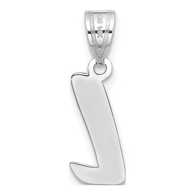14K White Gold Script Letter L Pendant – view 4
