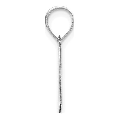 14K White Gold Script Letter M Pendant – view 3