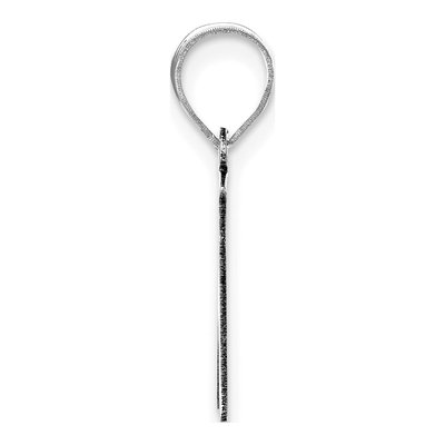 14K White Gold Script Letter N Pendant – view 3