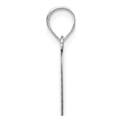 14K White Gold Letter O Pendant – view 3