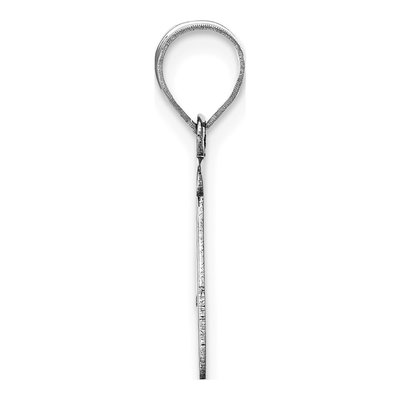 14K White Gold Script Letter P Pendant – view 3