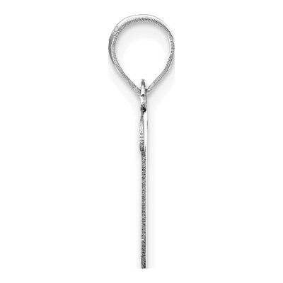 14K White Gold Script Letter T Pendant – view 3