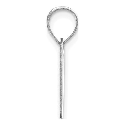 14K White Gold Script Letter V Pendant – view 3