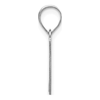 14K White Gold Letter W Pendant – view 3