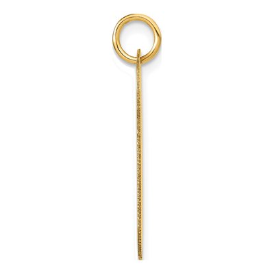 14K Yellow Gold Dog Tag Letter A Pendant – view 3