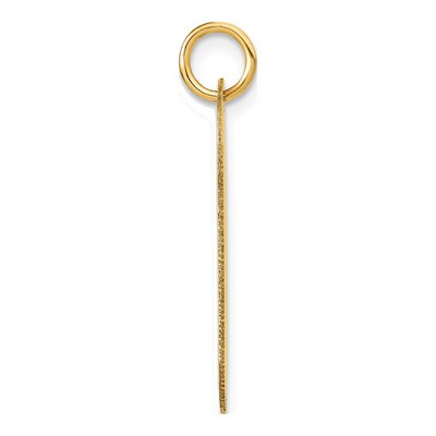 14K Yellow Gold Dog Tag Letter B Pendant – view 3