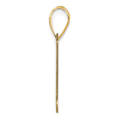 14K Yellow Gold Letter A Pendant – view 3