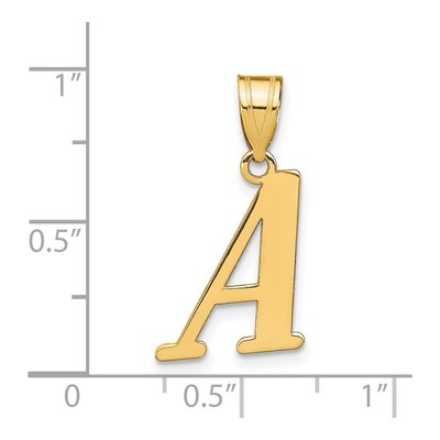 14K Yellow Gold Letter A Pendant – view 4
