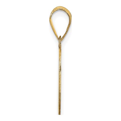 14K Yellow Gold Letter D Pendant – view 3