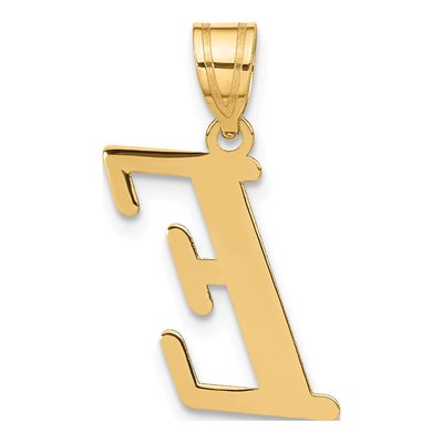 14K Yellow Gold Letter E Pendant – view 4