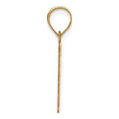 14K Yellow Gold Letter F Pendant – view 3