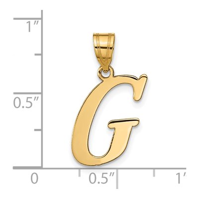 14K Yellow Gold Letter G Pendant – view 5