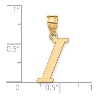14K Yellow Gold Letter I Initial Pendant – view 5
