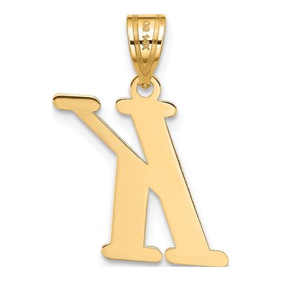 14K Yellow Gold Letter K Pendant – view 4