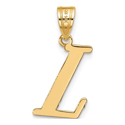 14K Yellow Gold Letter L Pendant