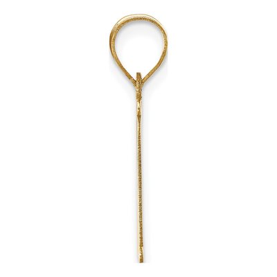 14K Yellow Gold Letter N Pendant – view 3