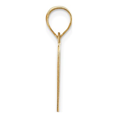 14K Yellow Gold Letter O Pendant – view 3