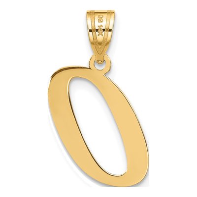 14K Yellow Gold Letter O Pendant – view 4